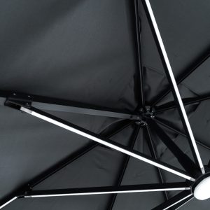 Duo Flexy -varjo aurinkokennolla toimivalla LED-valaistuksella