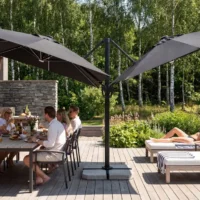 twin flexy terassivarjo