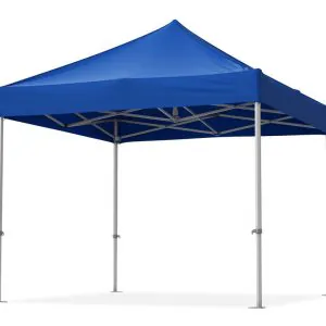Pop Up teltan katto — sinisellä kankaalla
