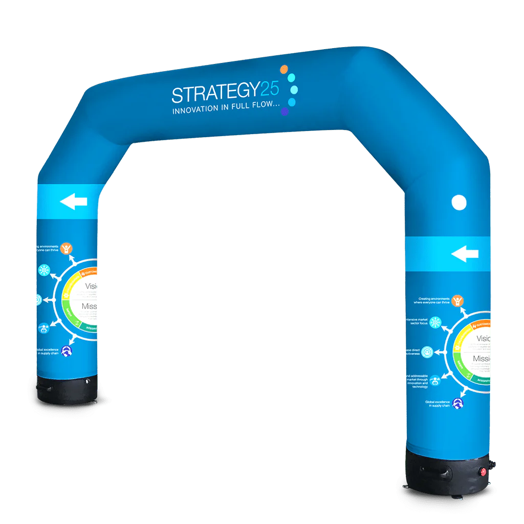 Uppblåsbar start och målgångsport