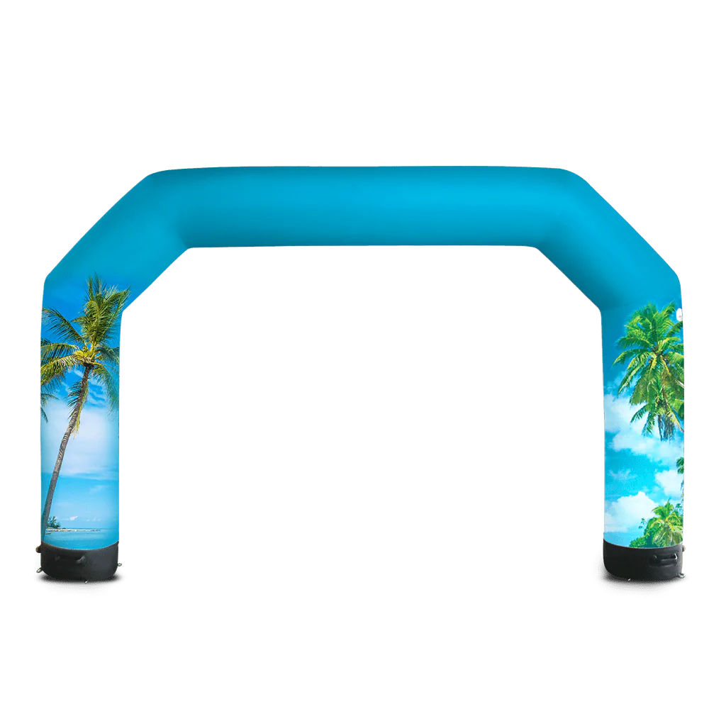 Uppblåsbar start och målgångsport