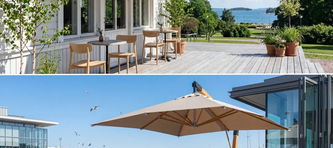 terassivarjo ja markiisi